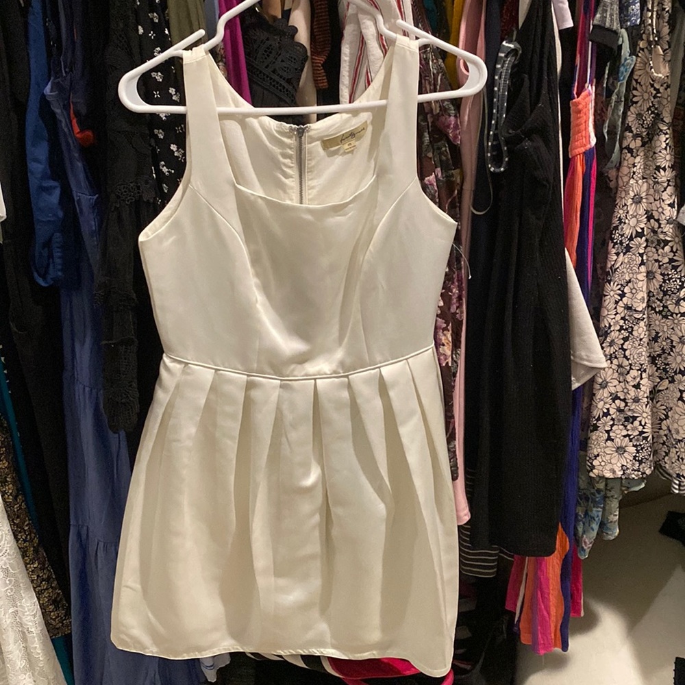 White mini cocktail dress